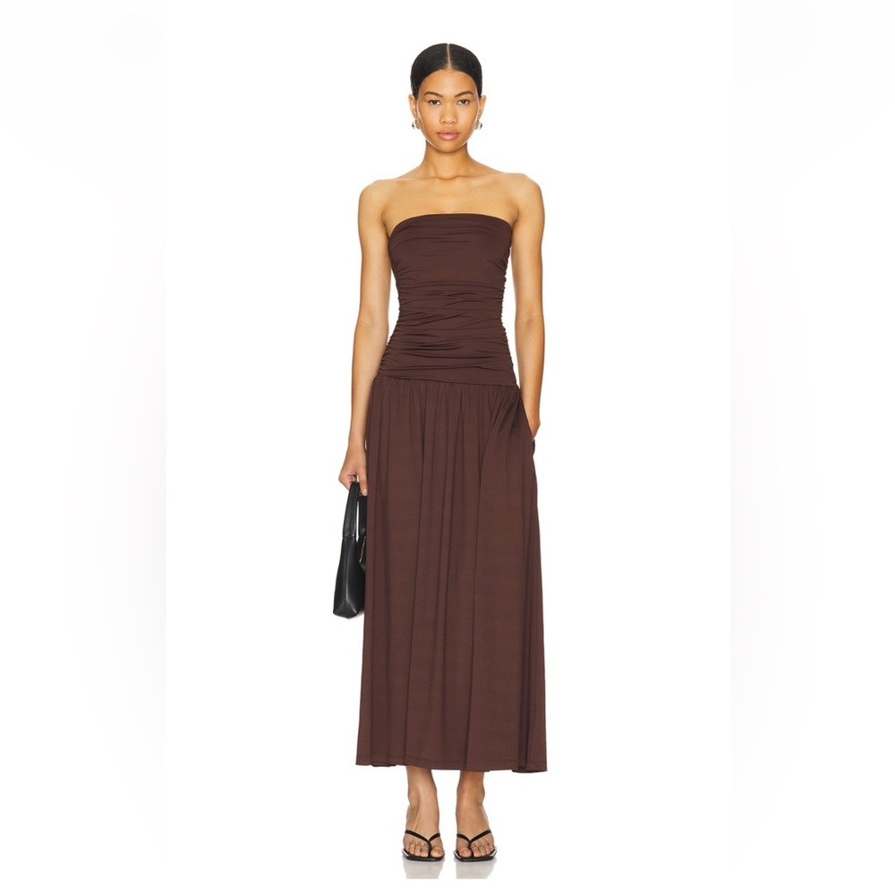 NWOT - NIA strapless santal drop waist dress